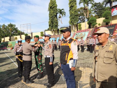 Polres Tanggamus Gelar Apel Operasi Keselamatan Krakatau 2026, Libatkan TNI dan Instansi Terkait