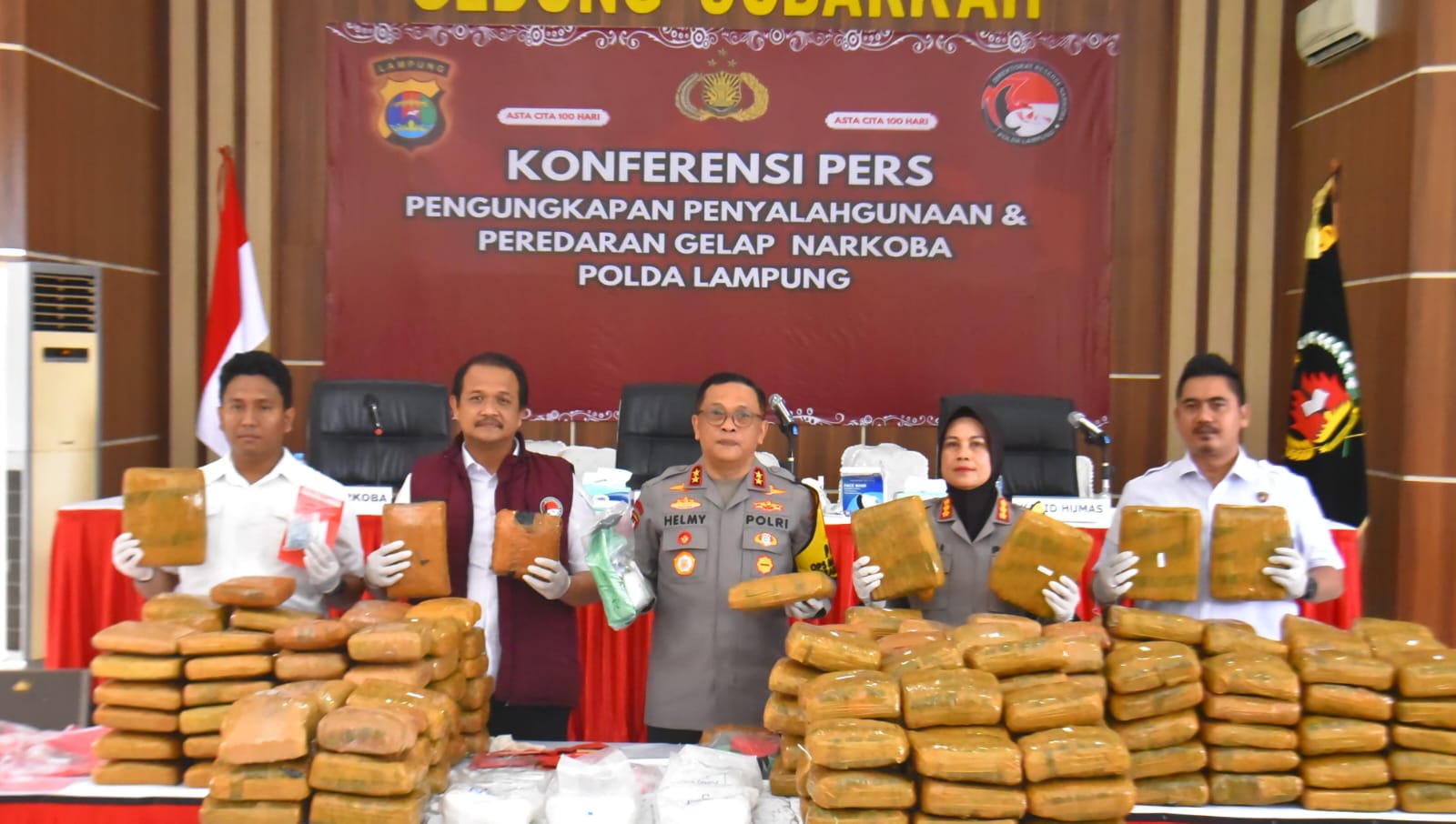 Sebulan Terakhir, Polda Lampung Sikat Peredaran Narkotika Rp14,7 Miliar